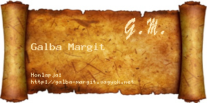 Galba Margit névjegykártya